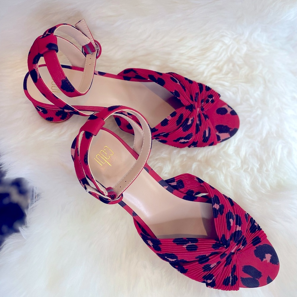 Cabi Leopard Red Shoes